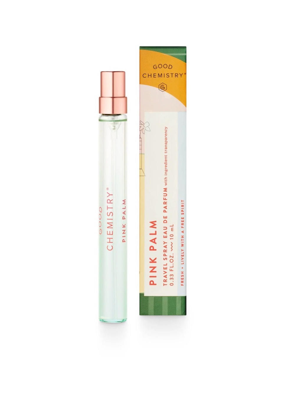 NWT Good Chemistry Pink Palm Eau de Parfum Travel Spray,  0.33 oz/10 ml